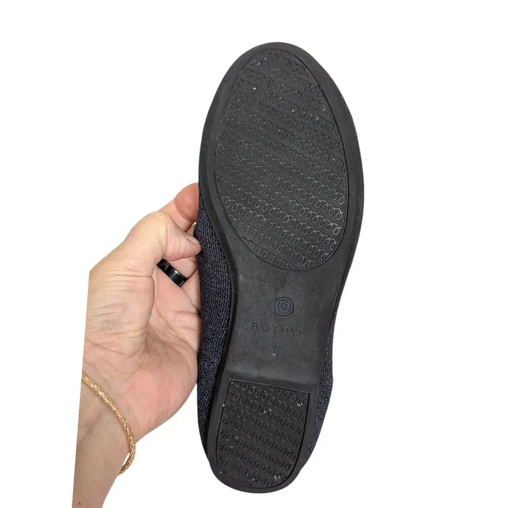 EUC RARE Retired Rothy's The Loafer US 6 Navy Heather Blue Luxury Ballet Flat